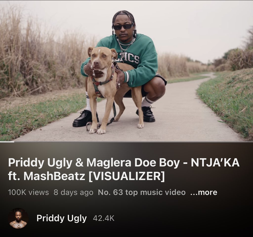 ItsPriddyUgly's tweet photo. I THINK WE’RE READY FOR THE [NTJA’KA] OFFICIAL MUSIC VIDEO, FOR RADIO &amp; FOR TV.

It’s been 3 weeks, let’s revisit this song’s impact in 3 months…

Salute to my dawgz @MashBeatz_ , @HerculesBeats &amp; @MagleraDoeBoy 

Thank you 🙏🏽💿🐕 https://t.co/O06lqi2fGo