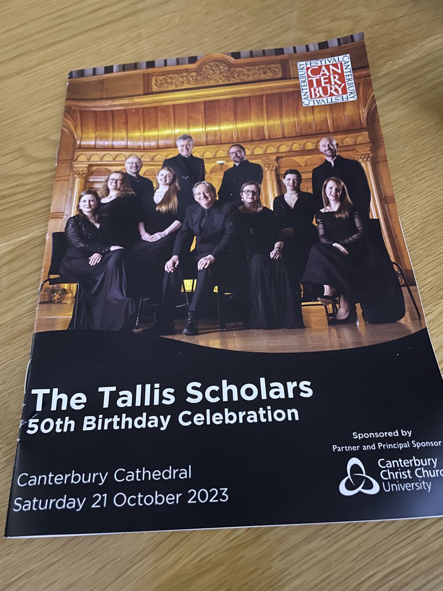 A wonderful start to this years ⁦<a href="/CanterburyFest/">Canterbury Festival</a>⁩ in ⁦<a href="/CburyCathedral/">Canterbury Cathedral</a>⁩ with ⁦<a href="/TallisScholars/">Tallis Scholars</a>⁩ generously sponsored by ⁦<a href="/CanterburyCCUni/">Canterbury Christ Church University</a>⁩ - loved every minute. 👏👏👏