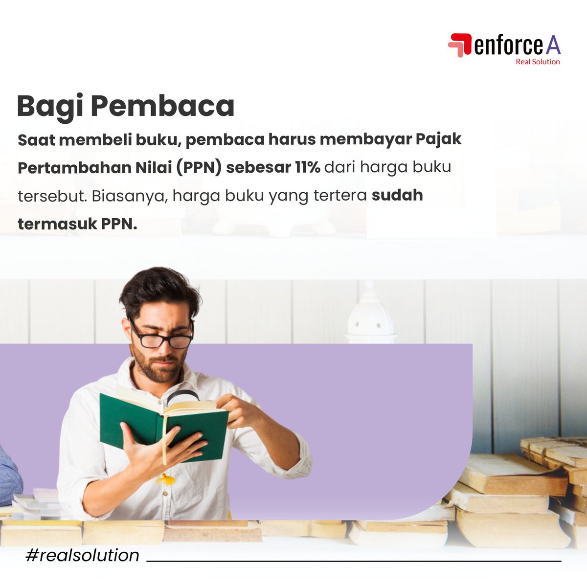 EnforceA_info's tweet photo. Sudah tahu apa saja aspek pajak ketika membeli buku? Bagi Anda penulis maupun pembaca buku, simak postingan di atas yuk!

Jangan lewatkan pembaruan terbaru tentang peraturan pajak. Ikuti @enforcea sekarang!

#enforcea
#jasakonsultanpajak #konsultanpajak #pajak #layanankonsultasi https://t.co/pXrcX1aAmJ