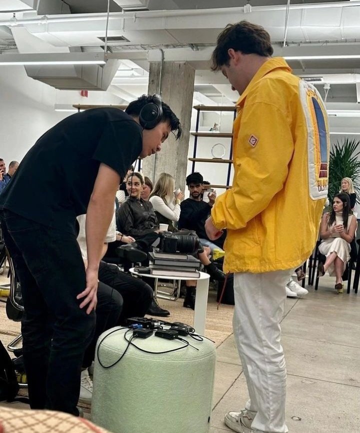 Noah Schnapp two days ago during Tech Week #NYTECHWEEK in New York where he talking about how the brand Snack TBH reflects his values and personal brand.