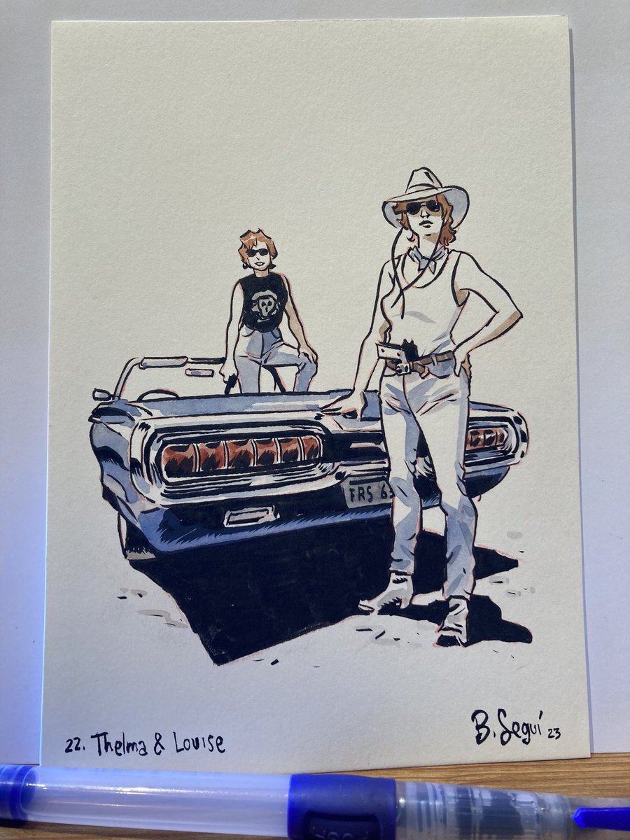 bsegui's tweet photo. Día 22
#thelmaylouise #thelmaandlouise 
salen ya adjudicadas hacia Barcelona, pero si os interesa el héroe de mañana #Wikus de #Distrito9 está de momento disponible en 

https://t.co/JYpHqZnBwp 

#inktober2023 #ilustracion #illustration #comic #dibujo #cine https://t.co/SRecTMY4sN
