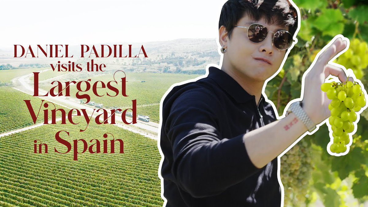 Daniel Padilla visits the Largest Vineyard in Spain youtu.be/H1YLWwVJDUM?si…

#DanielPadillaInSpain 
#DanielForEmperador