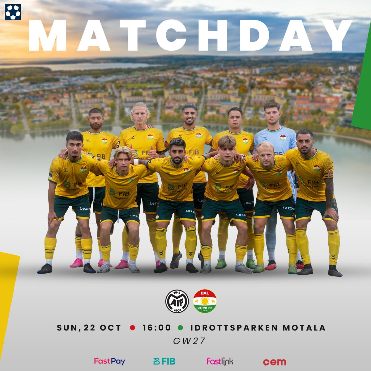 DalkurdFF's tweet photo. ⚽ MATCHDAY! ⚽️

🆚 Motala AIF 
🕑 16.00 CET
🏟️ IDROTTSPARKEN MOTALA
📺 https://t.co/ja4ub2rk80

#DalkurdFF #Ettanfotboll https://t.co/BM4athwJAH