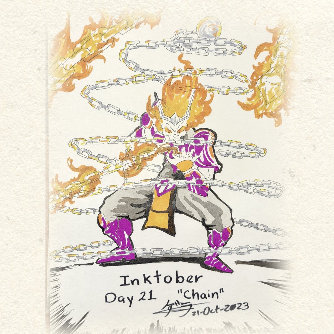 BlackDragonK's tweet photo. #inktober #inktober2023 #day21 #chains #ink #drawing #art https://t.co/qX50kQUeHo