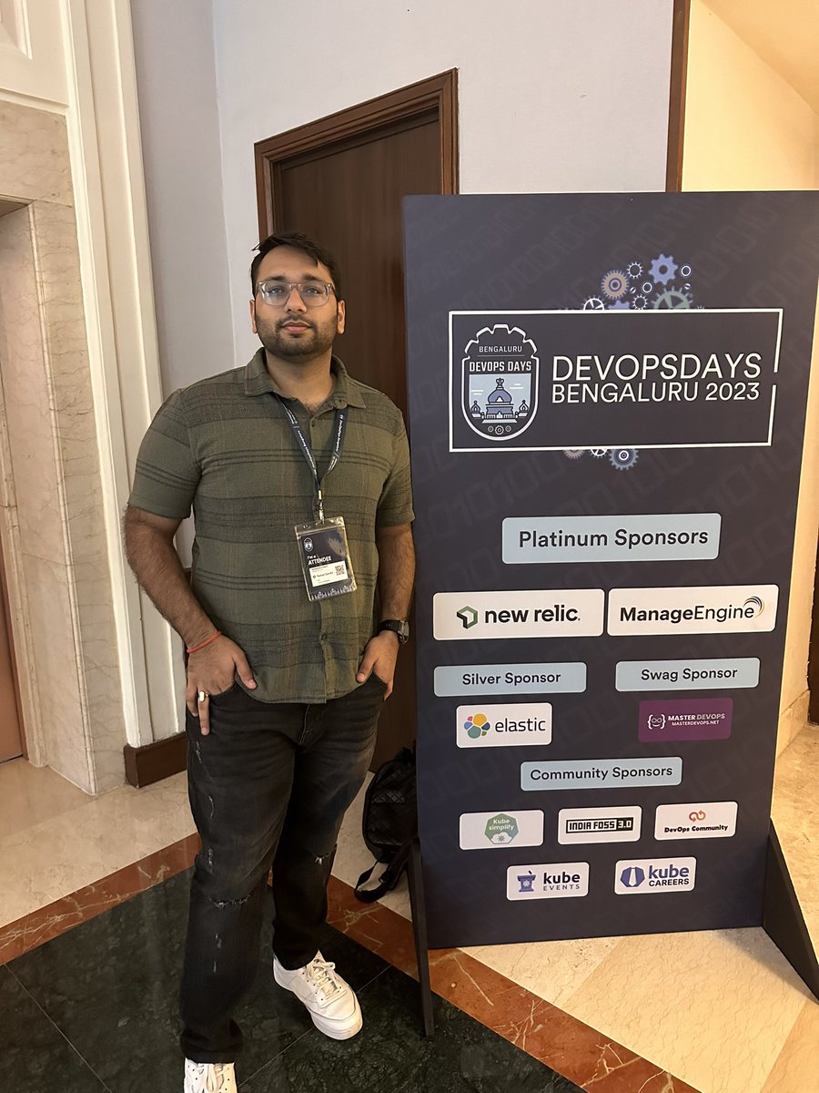 thenamangandhi's tweet image. I&apos;m so excited to have attended DevOpsDays Bangalore! I learned a lot about new tools and insights from the amazing speakers. Thanks to @devopsdays_blr for putting on such a great event! #DevOpsDaysBLR #DevOps #newrelic #elastic #zoho #zomato #gojek #ozone