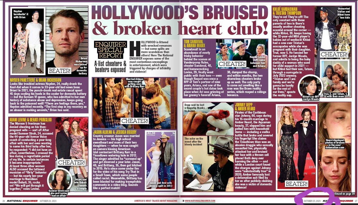 LakotaDi's tweet photo. Just to be clear this is the article that goes with front cover of National Enquirer 23 October. (See dates) https://t.co/JMVEMxOBSp