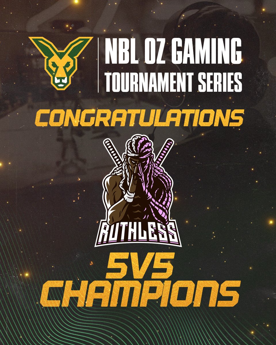 5v5 CHAMPIONS 🏆

Ruthless has won the NBL Oz Gaming Tournament Series 5v5 Championship 3-2 over No Way Out

They take home $5k cash and <a href="/NBA2KLeague/">NBA 2K League</a> Draft Eligibility 🙌