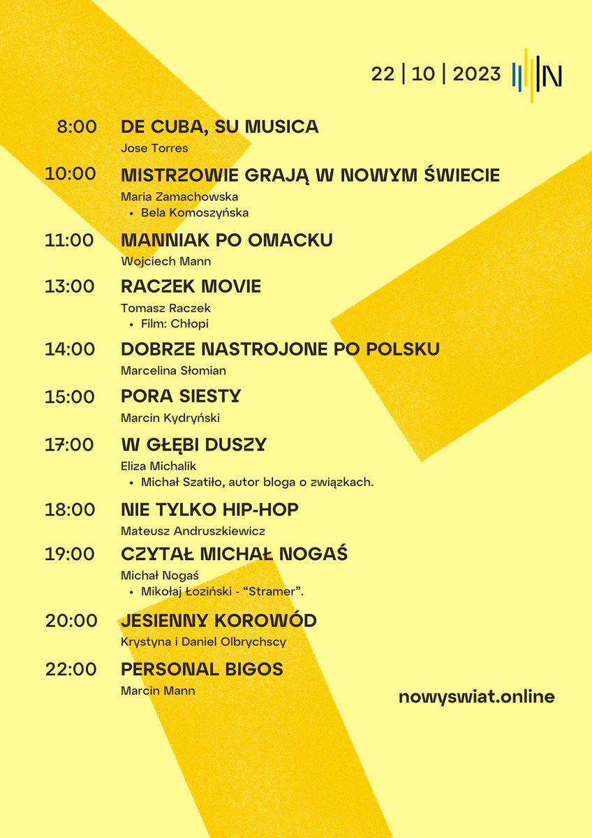 RadioNowySwiat's tweet photo. @RadioNowySwiat #ramówka https://t.co/fmsusRrAsB #niedziela #weekend #PioniPoziom #JesiennyKorowód #KrystynaOlbrychska #DanielOlbrychski https://t.co/fQqohXAubL