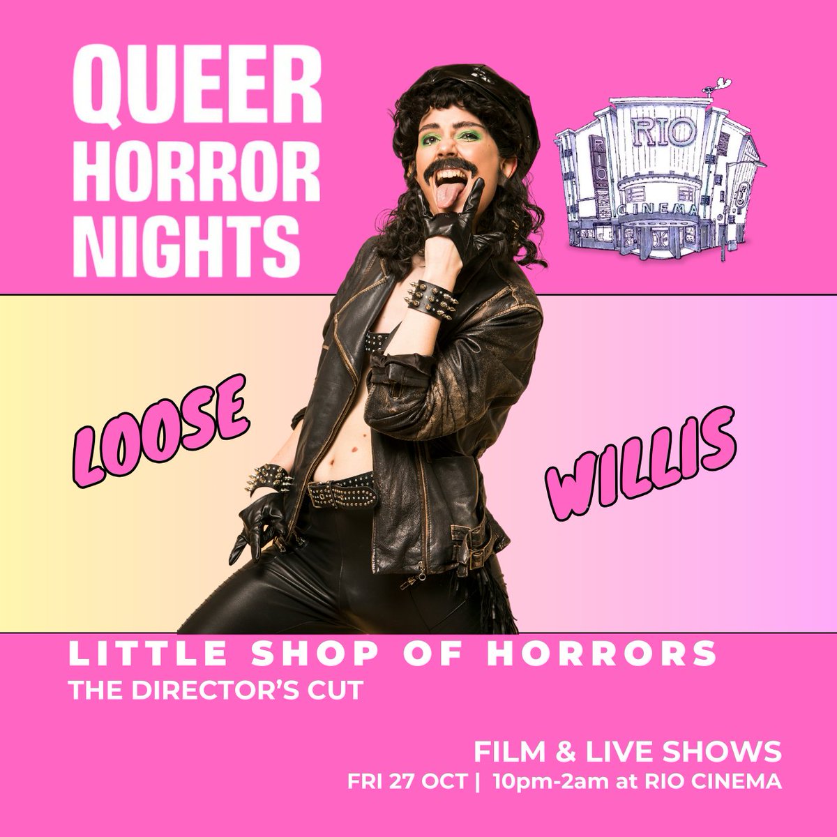 lastframeclub's tweet photo. Last few tickets for our QUEER HORROR NIGHTS special screening of LITTLE SHOP OF HORRORS at @riocinema this Friday!

MEET YOUR HOSTS - @kingloosewillis 😍🪴

Tickets: https://t.co/6m9vZDFlnO https://t.co/rvk3i2HNES