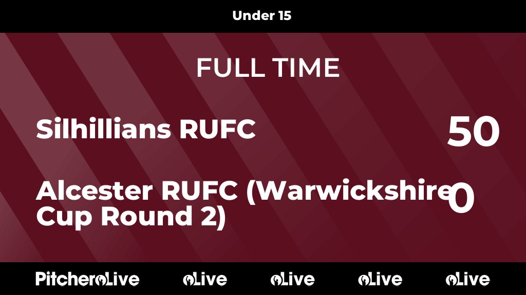 FULL TIME: Silhillians RUFC 50 - 0 Alcester RUFC (Warwickshire Cup Round 2)
#SILALC #Pitchero
silhillians.com/teams/6195/mat…