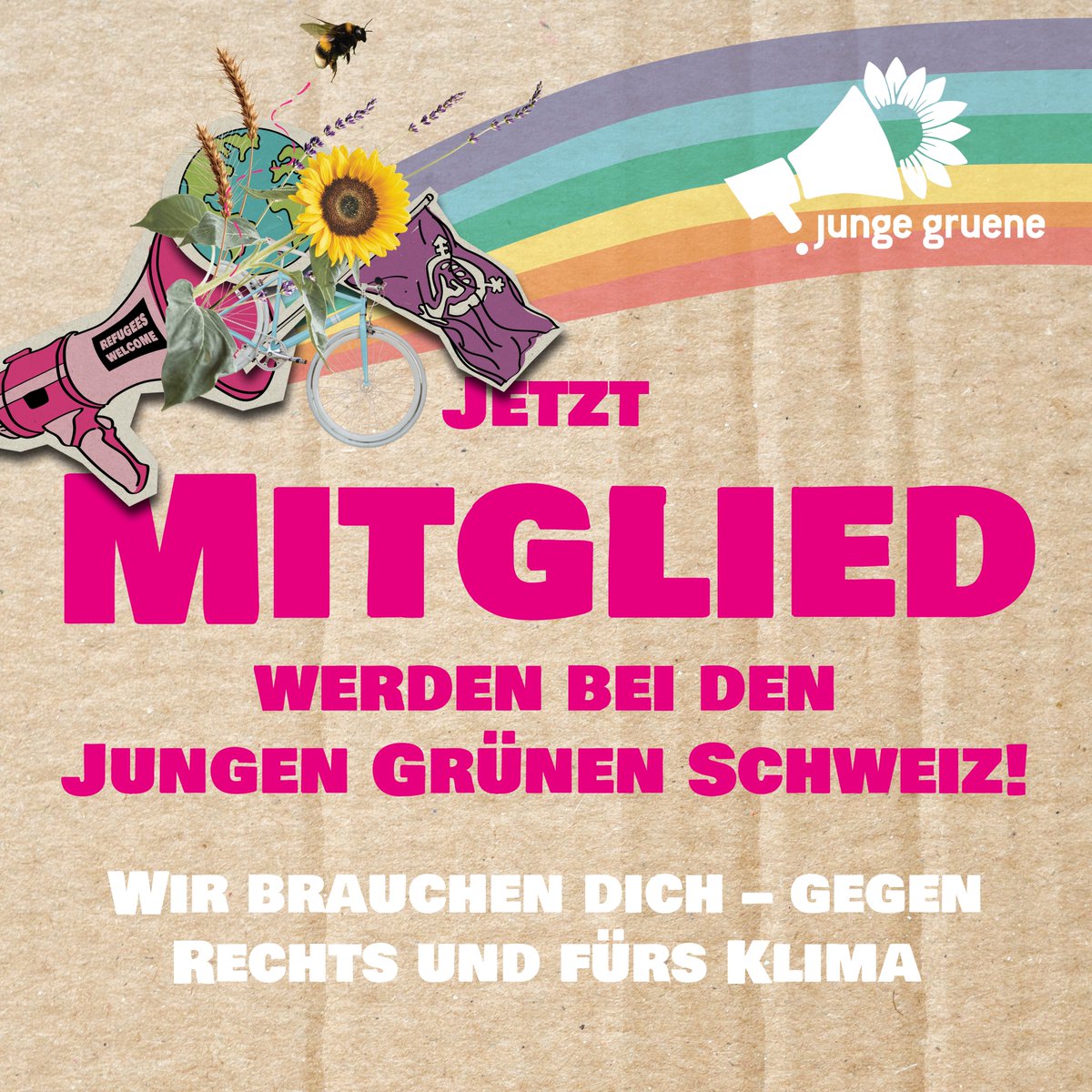 Der vermutliche Rechtsrutsch macht uns Angst. Aber wir lassen uns nicht unterkriegen! Möchtest du dich mit uns gegen den Rechtsrutsch und für Klimaschutz-Massnahmen stark machen? 

Dann werde jetzt Mitglied bei den Jungen Grünen! 👉  jungegruene.ch/mitmachen
