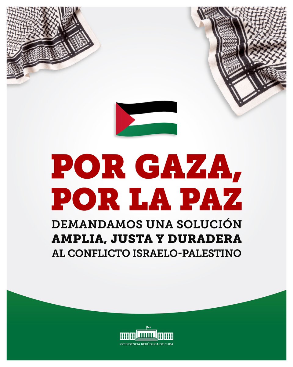 Por Gaza, Por La Paz. 

Demandamos una solución amplia, justa y duradera al conflicto israelo-palestino.

#FreePalestine 🇵🇸