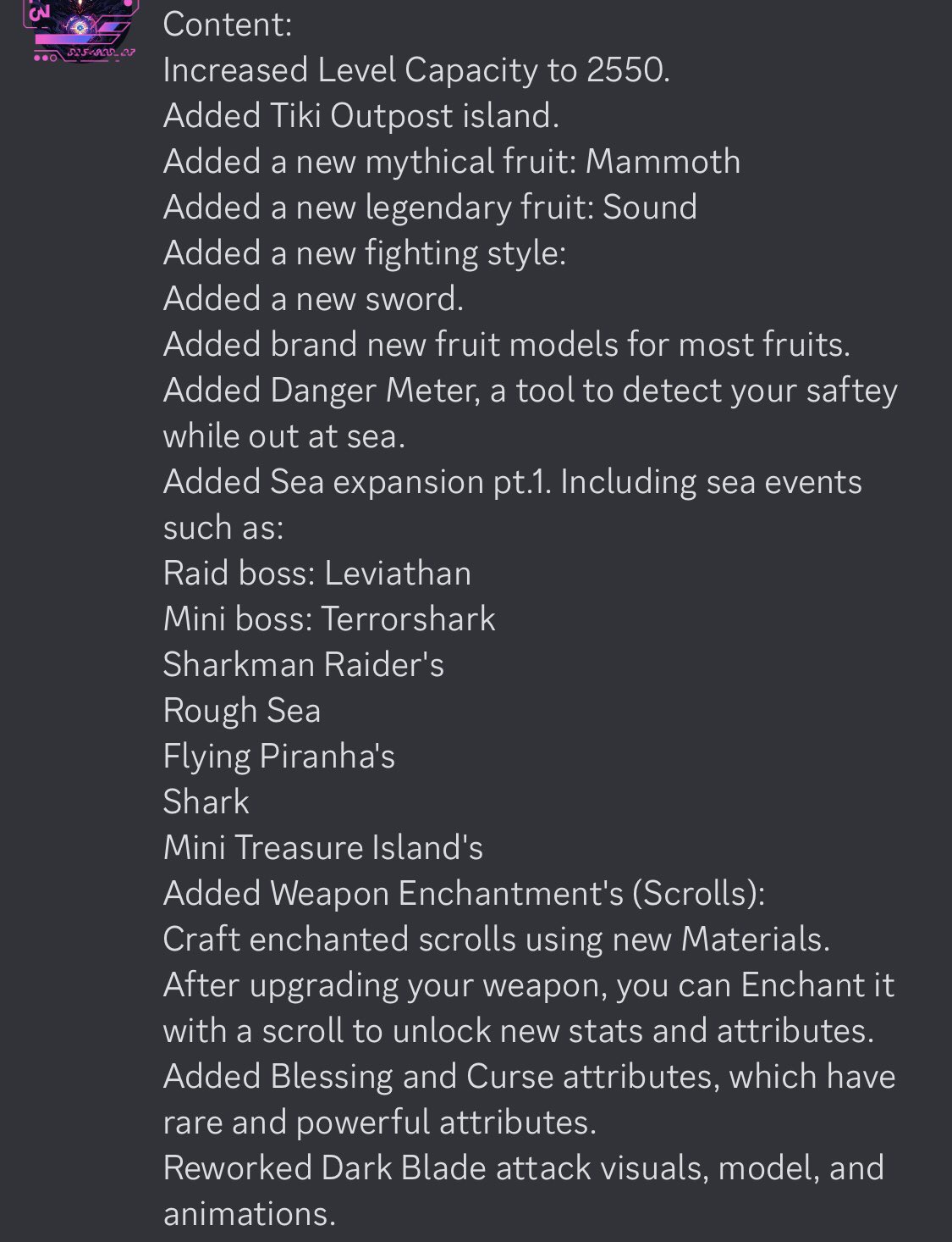 UPDATE 20 WILL HAVE A NEW DARKBLADE! Roblox Blox Fruits 