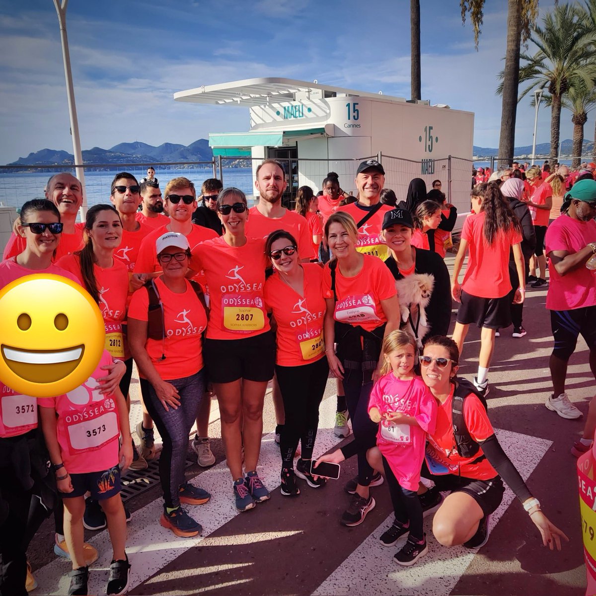 @ODYSSEA_fr avec mes chers collègues de @SophiaEngineer pour la bonne cause : soutenir la recherche contre le cancer du sein. Il y en avait pour tous les goûts, du 5K au 10K ! Et du 1kms pour nos enfants ! Le tout sous le magnifique soleil de @Cannes_France @CannesSports