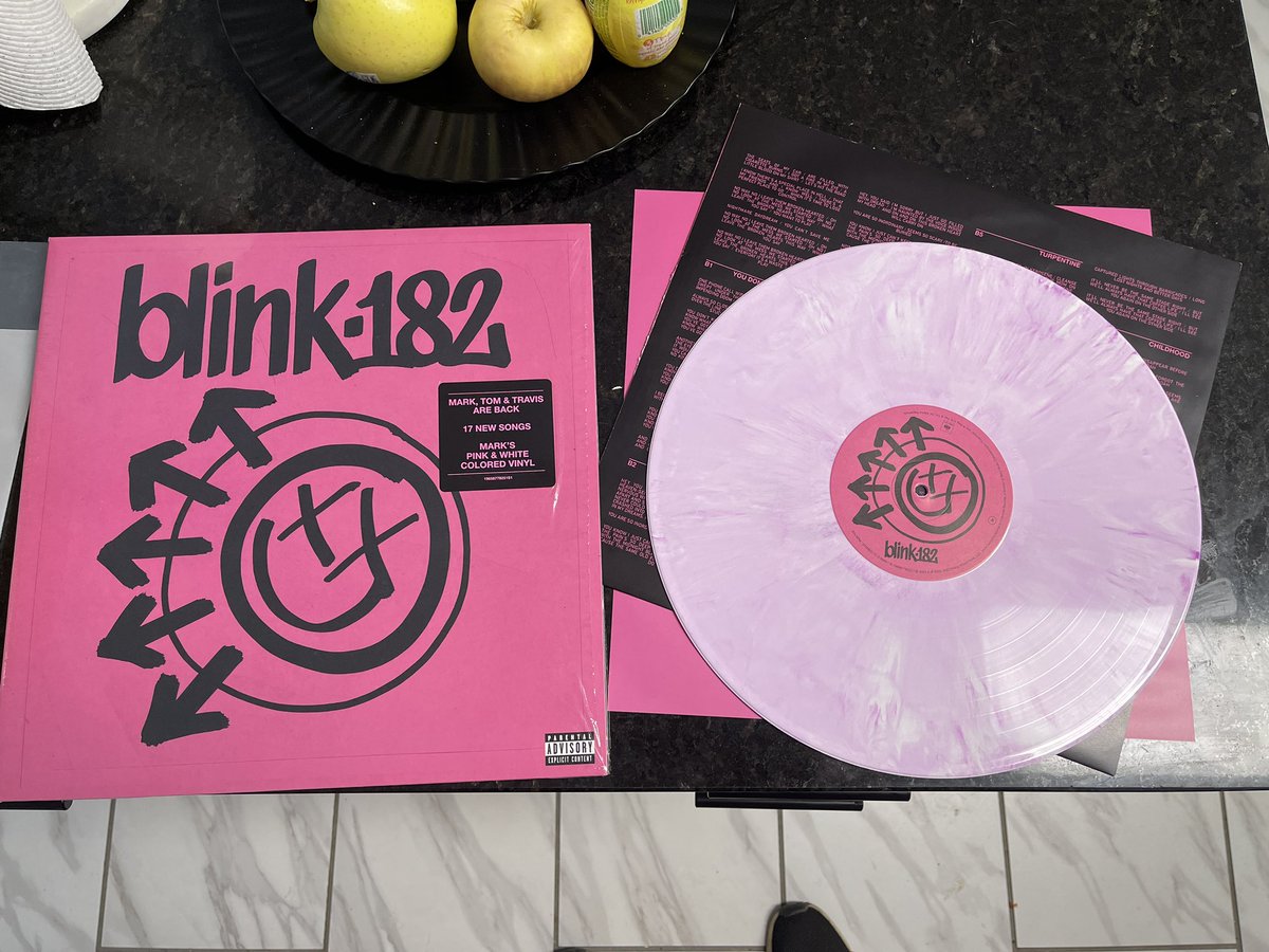booteesapparel's tweet photo. Got my @blink182 pink vinyl in yesterday and it’s beautiful! Now I just need to get a record player 😂 #onemoretime https://t.co/ahbH5U3Gt2