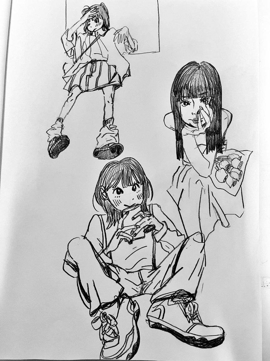 tsuma_irast's tweet photo. #イラスト練習 #色んなポーズ2 https://t.co/2PZuIBvus5