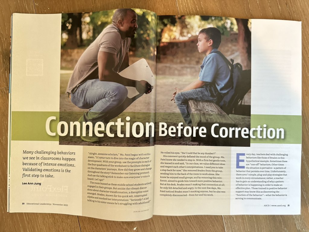 Lee Ann Jung (@leeannjung) on Twitter photo Simply reinforcing and punishing behaviors doesn’t teach emotional regulation. Look for this article in the upcoming <a href="/ELmagazine/">EL Magazine</a> for the one tip (with sentence frames) I wish I’d had early on as a #teacher—and as a #parent—to deescalate intense emotions. #LeasInclusion #udl #SEL Simply reinforcing and punishing behaviors doesn’t teach emotional regulation. Look for this article in the upcoming <a href="/ELmagazine/">EL Magazine</a> for the one tip (with sentence frames) I wish I’d had early on as a #teacher—and as a #parent—to deescalate intense emotions. #LeasInclusion #udl #SEL