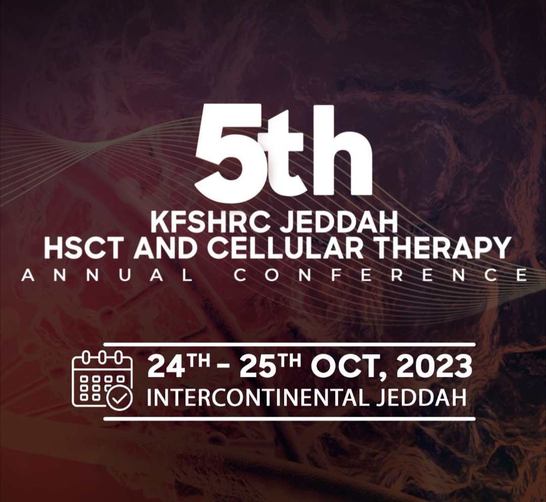 abosoudah's tweet photo. It is a great pleasure and honor to invite you all in the 5th KFSHRC-Jeddah transplantation and cellular therapy conference

Harry up, Online registration is free, numbers are limited.

https://t.co/7bfiizJsCL https://t.co/hw06JbUYhB