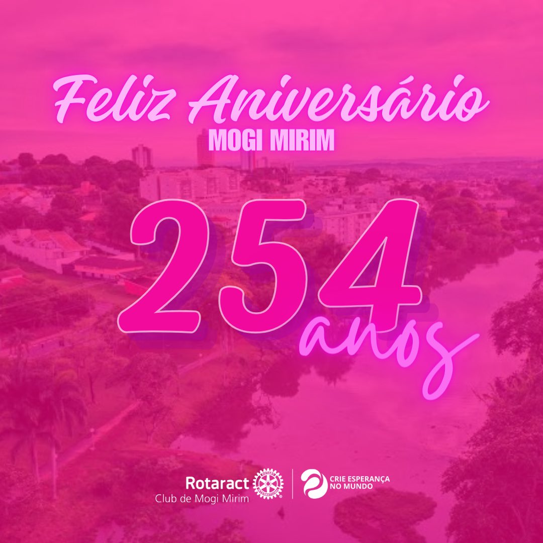 eteractmm's tweet image. Hoje parabenizamos nossa cidade e casinha Mogi Mirim pelos seus 254 anos de muita história, crescimento e solidariedade! 
🥳⚙️👽

#MogiMirim #Rotaract #Home