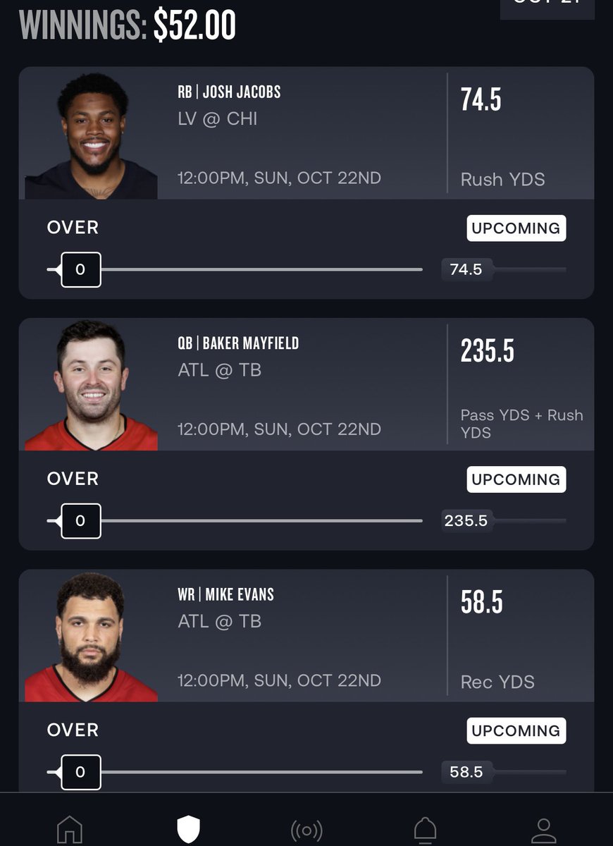 hotshotfantasy's tweet photo. Our 2 Plays for #Proptober on @ThriveFantasy ‼️ Need a good day today and climb our way back to the top 🫡 #NFL #DFS #GamblingTwitter #GamblingX #ThriveFantasy #BrandedFeatures https://t.co/G5v8EMPC9E