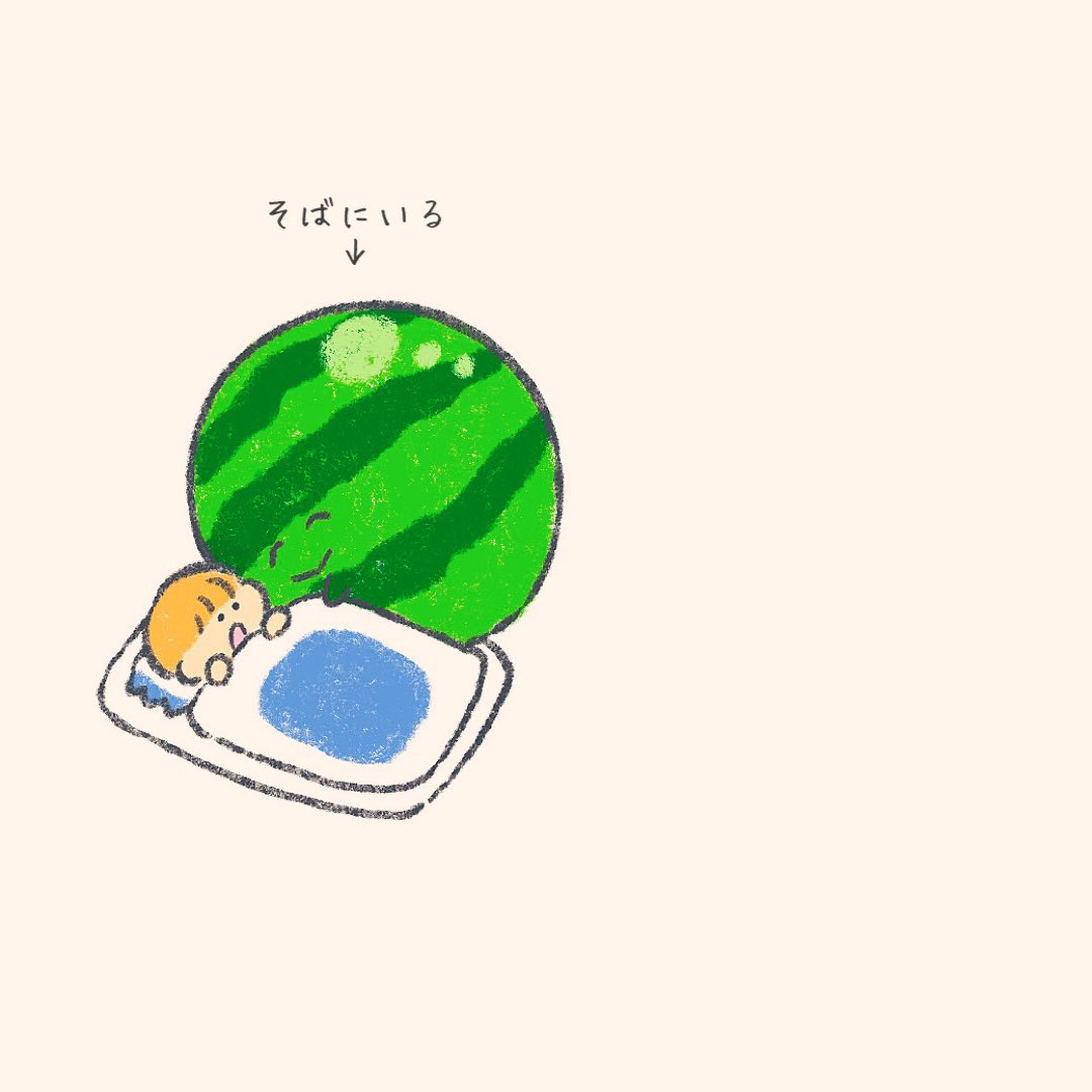 「不安でねむれないひとのところに現れるくだものたち 」|もくもくちゃん🐰POPUP開催中のイラスト