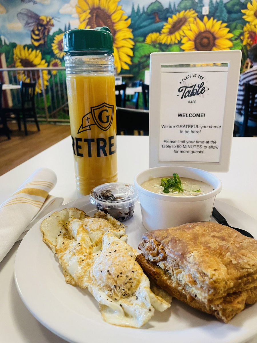 Grateful for the chance to start my day with a scrumptious meal and warm hospitality at one of my favorite places <a href="/tableraleigh/">A Place At The Table</a>