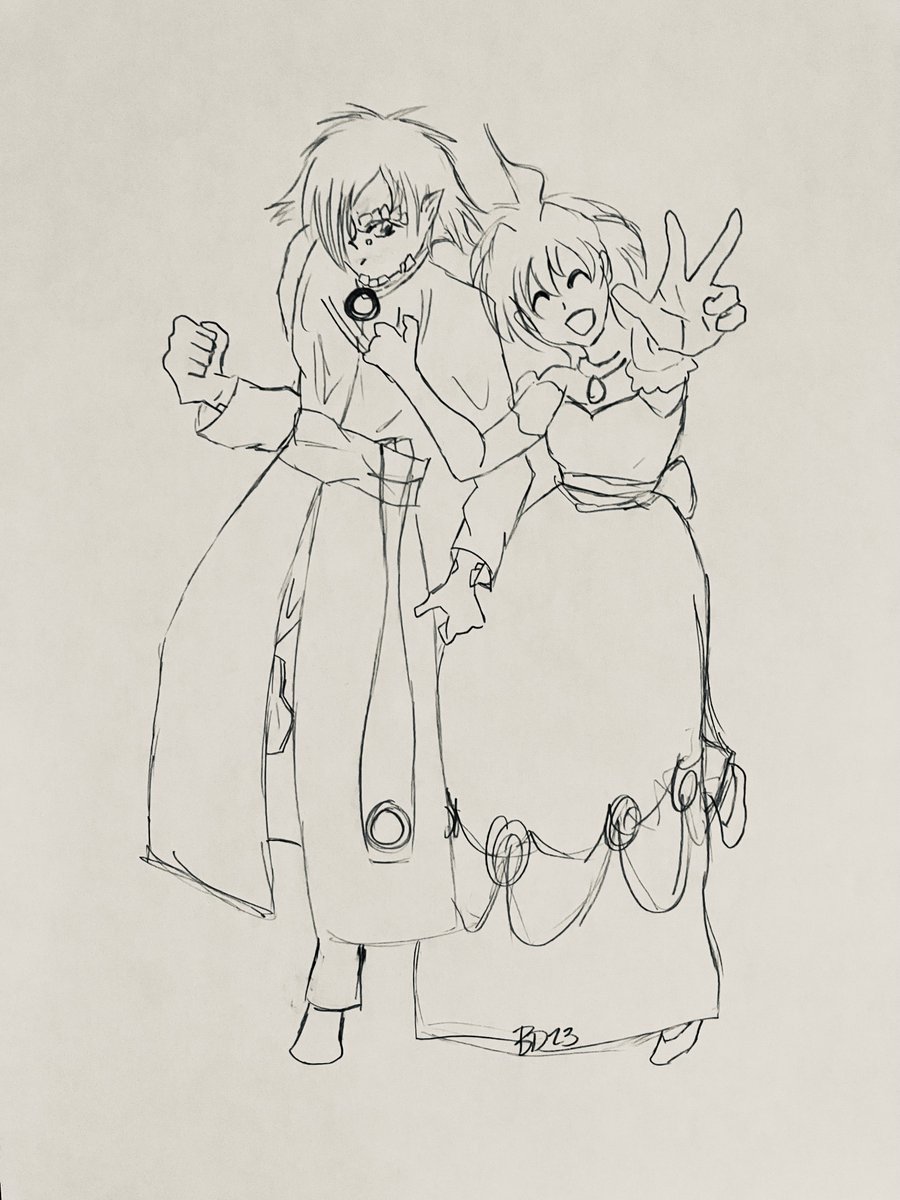 BelfastDocks's tweet photo. A super quick pencil sketch for Day 22 of #SlayersArtober2023: Beware the Nice Ones
#Slayers #スレイヤーズ #Zelgadis #AmeliaSlayers #Zelame #Artober https://t.co/9Jx2jCv0jv