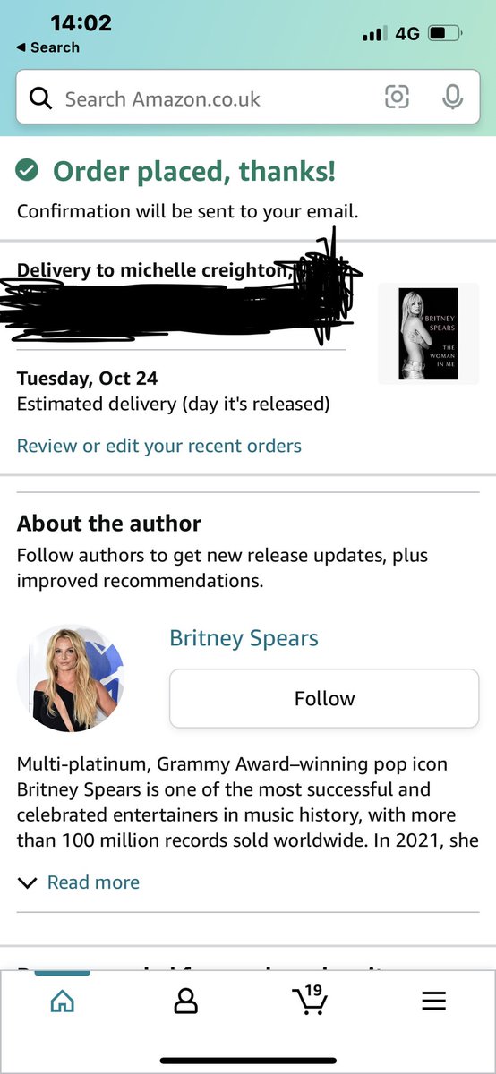 Michelle_c88's tweet photo. Pre ordered! Can’t wait! #BritneyBook https://t.co/78oG2wCiLX