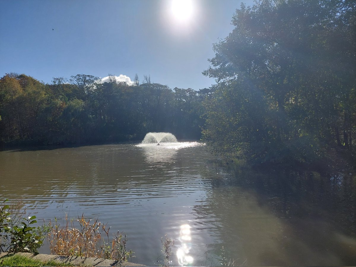 #Heskethpark #Southport #Fountain #Autumn #Autumnsunshine #Lake #trees