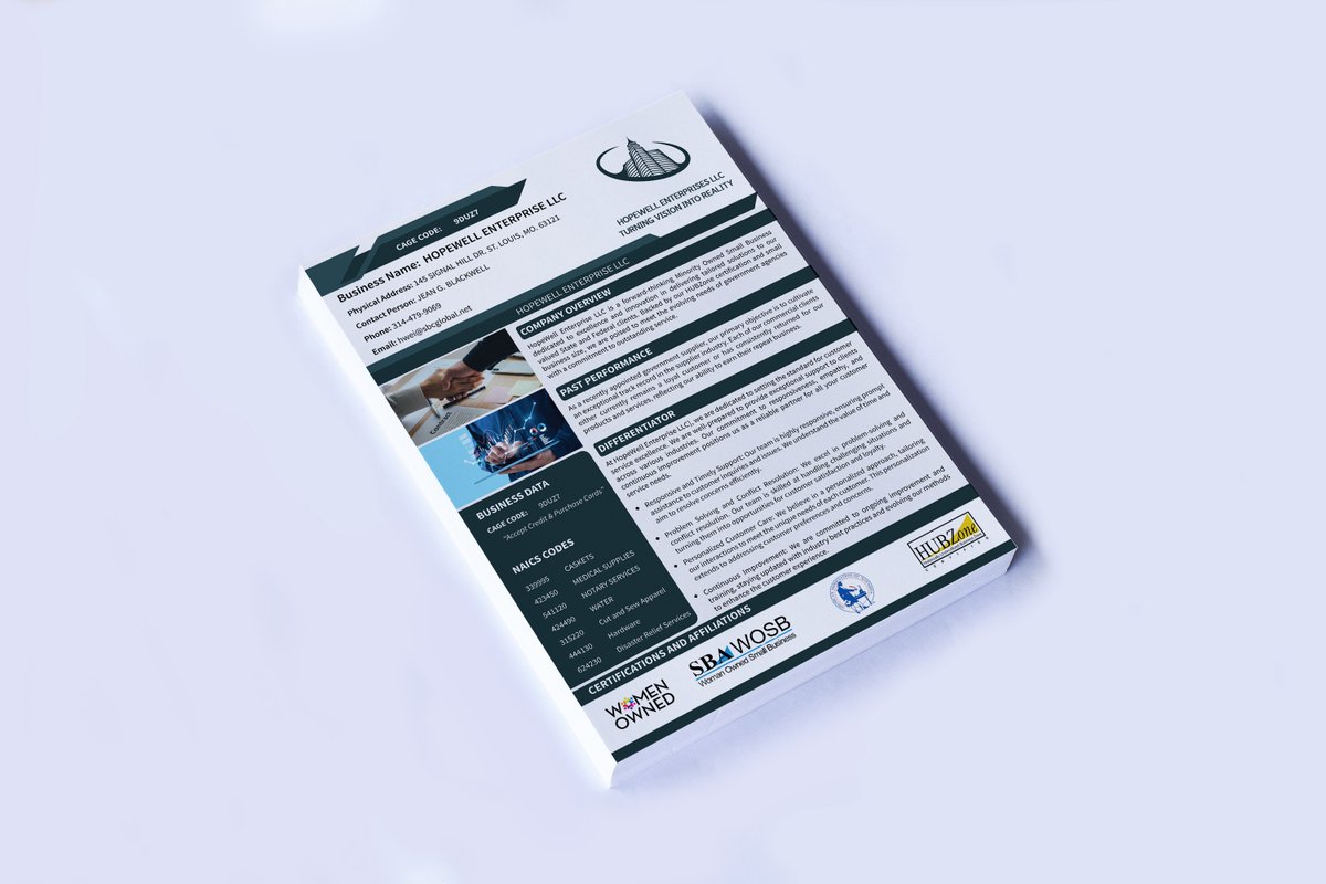 NISHATAHMMADRA1's tweet photo. Capability statement

A professional and unique a government contract, tender, federal government, clean, cleaning service, janitorial service, notary, logistics servicecapability statement design is always a useful asset for your business.

#capability #flyer #poster #magazine https://t.co/tCPC5TNuHf