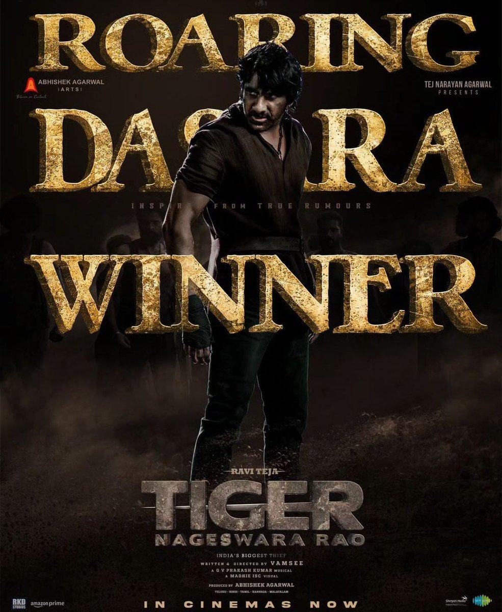 E movie tho @RaviTeja_offl Energy 💯 use cheskunnav anna. @DirVamsee #TigerNageswaraRao