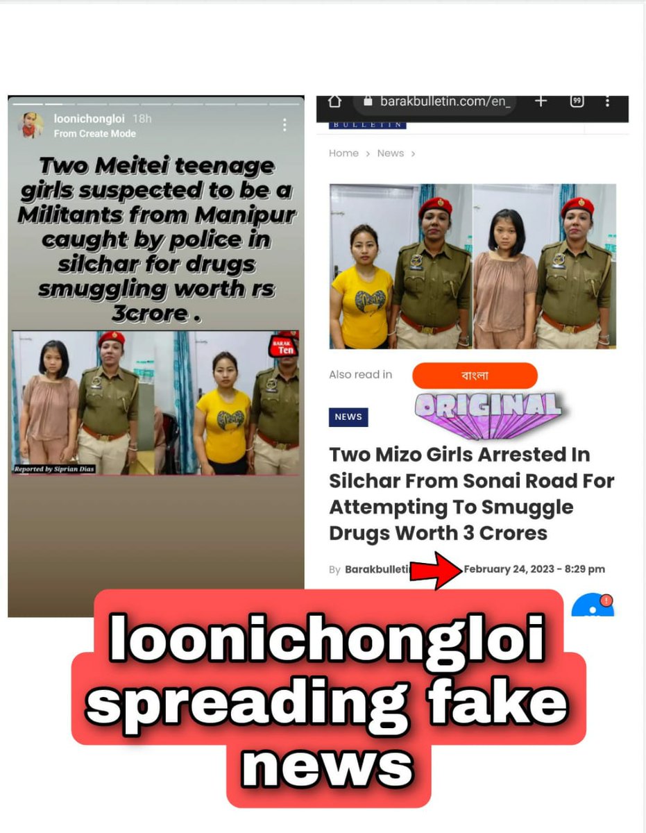 EnmyNedsNoMercy's tweet photo. ⚠️ #KukiLiesXposed 
This is the way how the Kuki community started spreading fake News since the beginning . Not only this, there are a lot of lies that they spread through social media. They are always trying to hide their drug trafficking and narco terrorism but let's see how far they can hide.
Let's expose them.
@2020MediaTrial @dhiraj_luwang
@ArbinSoibam
@Asem_cha01
@BijouThaangjam
@BikramjitMK
@ManipurTimes
@LogIQ_al
#KukiTerrorists 
#KukiWarCrimes #Kuki_ZoEngineeredViolence #KukiLiesXposed #Kuki_ZonarkotMilitants