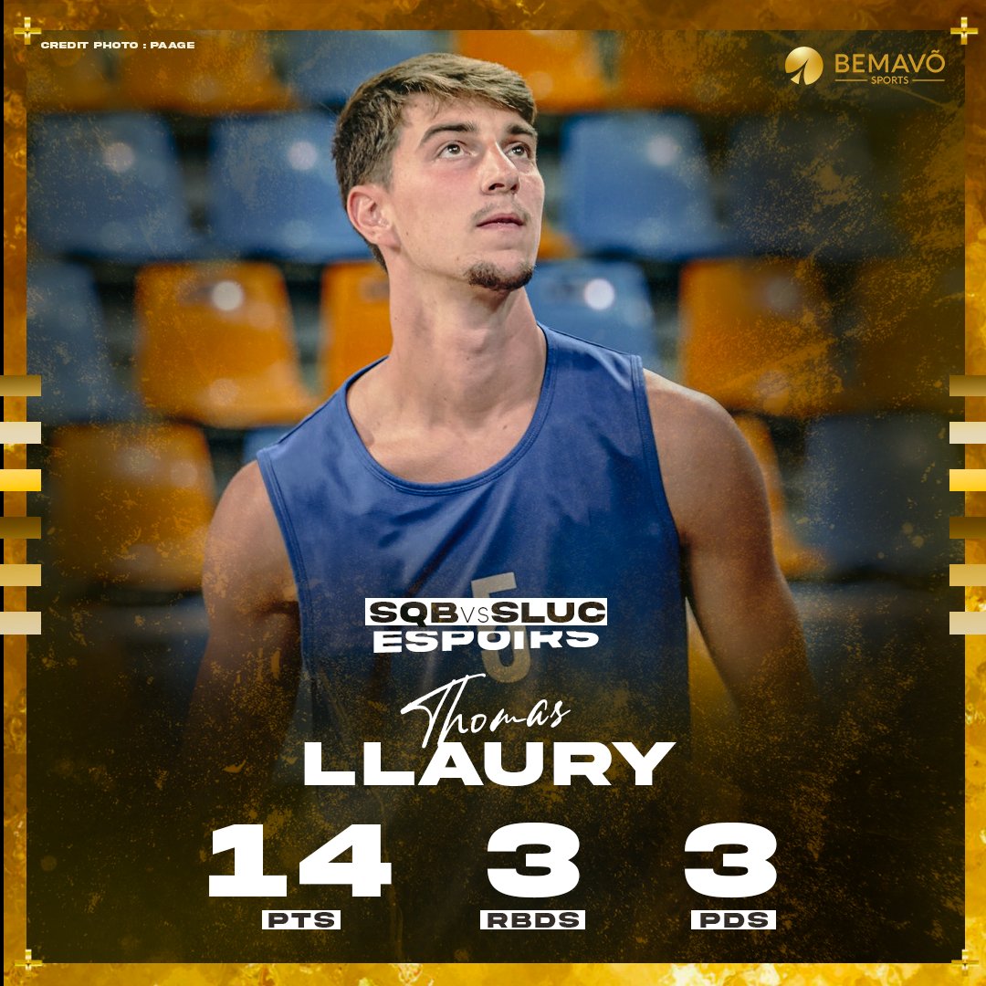 Bon début de saison de notre soldat Thomas Llaury (<a href="/LlauryThomas/">Llaury Thomas</a>) avec 1️⃣4️⃣pts, 3️⃣ rebonds, 3️⃣ passes décisives 💪🏾 avec Espoirs <a href="/SLUCbasketNancy/">SLUC Nancy Basket</a> qui s'impose face à Espoirs Saint-Quentin
#EspoirsElite #SoldatDeLinfini #BemavoArmy