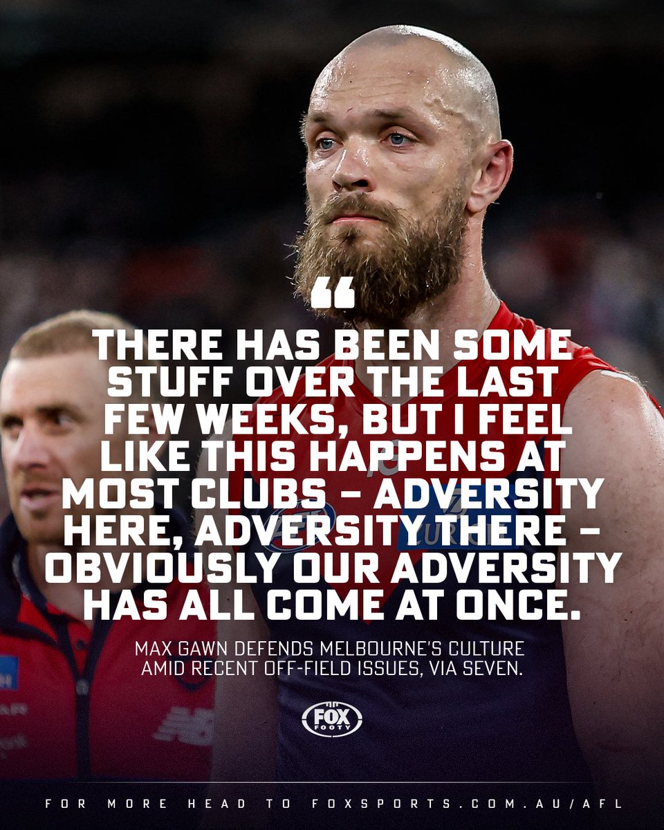 FOXFOOTY's tweet photo. The Melbourne captain rejected growing concerns around the club's culture.

STORY: https://t.co/zfey6cgUZc https://t.co/QRQTTJeTgo