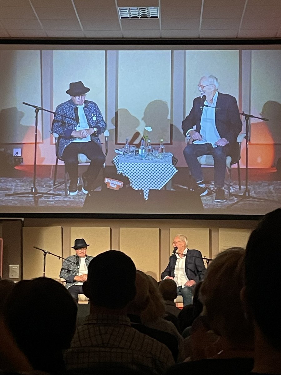 joannebarker's tweet photo. Great night hearing about the songs the Beatles gave away, #bewdleyfestival  Although I was a greatest hits kinda girl, the #oldgreywhistletest was on tv from when I was 3 to 20 so I was a little bit starstruck by @WhisperingBob. How come he looks younger now than he did then! https://t.co/SuK4LnxYJA