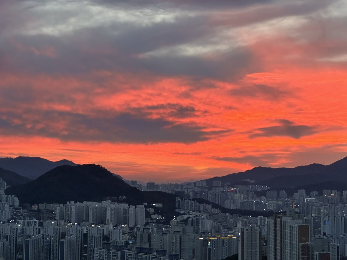 오늘 노을 미쳤다