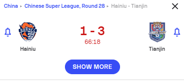 InplaytipM's tweet photo. China Super League Special Live BET

Hainiu over 0.5 @ 1.67 Odds ✅💰

CASHED. https://t.co/IAVO1ZcxnT