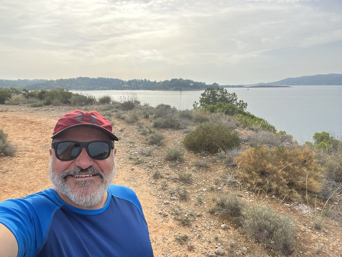 PetroGPhoto's tweet photo. Ok got my run in this morning in the olive grove fields. Earned my spanakopita and cappacino with a quiet place to watch the fishing boats returning. #touchgrass #getsun #feedyoursoul https://t.co/90KJPm2kzc