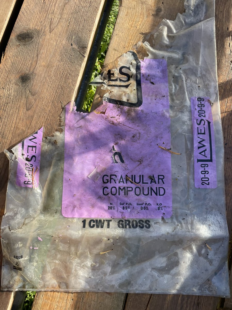 Spending this weekend with half a roof hasn’t been great, but finding this in the walls of our timber frame made me smile..fert bag vapour barrier?