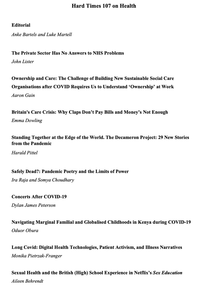 hardtimesmag's tweet photo. Hard Times 107 on 'health' is out! Ownership, care, stories, poetry, concerts, childhood, digital tech, sex education. Here is a list of the contents. https://t.co/B54BY70qWo https://t.co/tiHC635f52