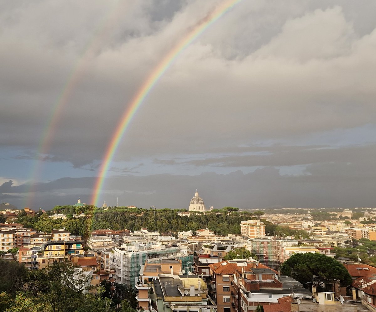 Double rainbow in Rome yesterday.