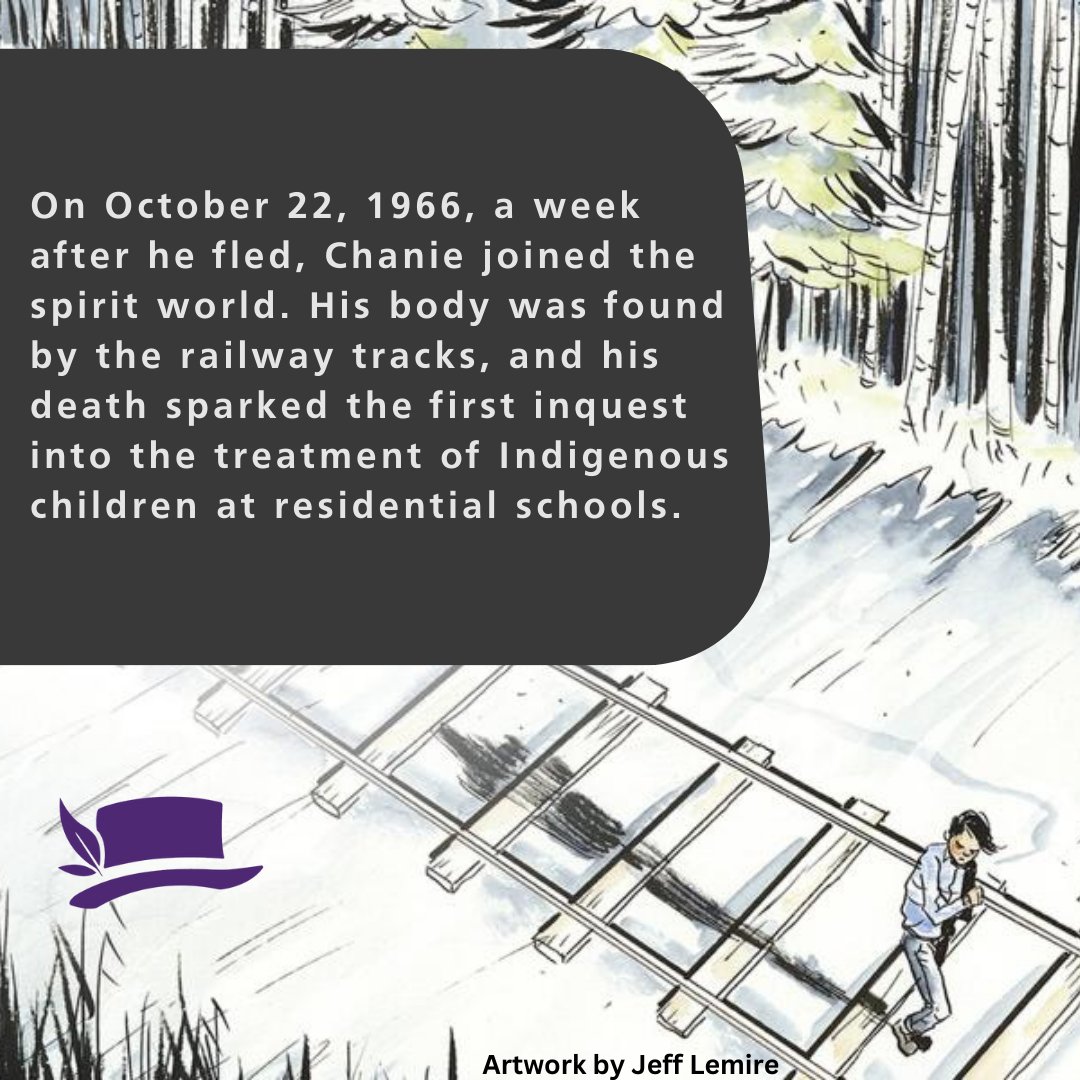On October 22, the day Chanie Wenjack joined the spirit world, we remember a beloved son and brother. We honour Chanie's legacy by learning about the true history of Canada through his story and creating meaningful reconciliation between Indigenous and non-Indigenous peoples.