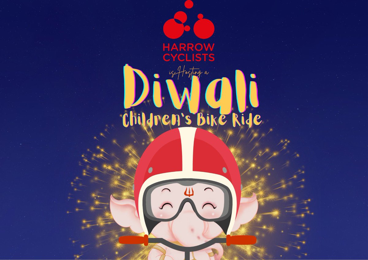 We’re really excited for our first Diwali children’s bike ride! 
Hope to see you there 😊
When: 28th Oct 4-6pm
Where: former Harrow Civic Centre, HA1 2XY

bit.ly/HarrowDiwaliKi…