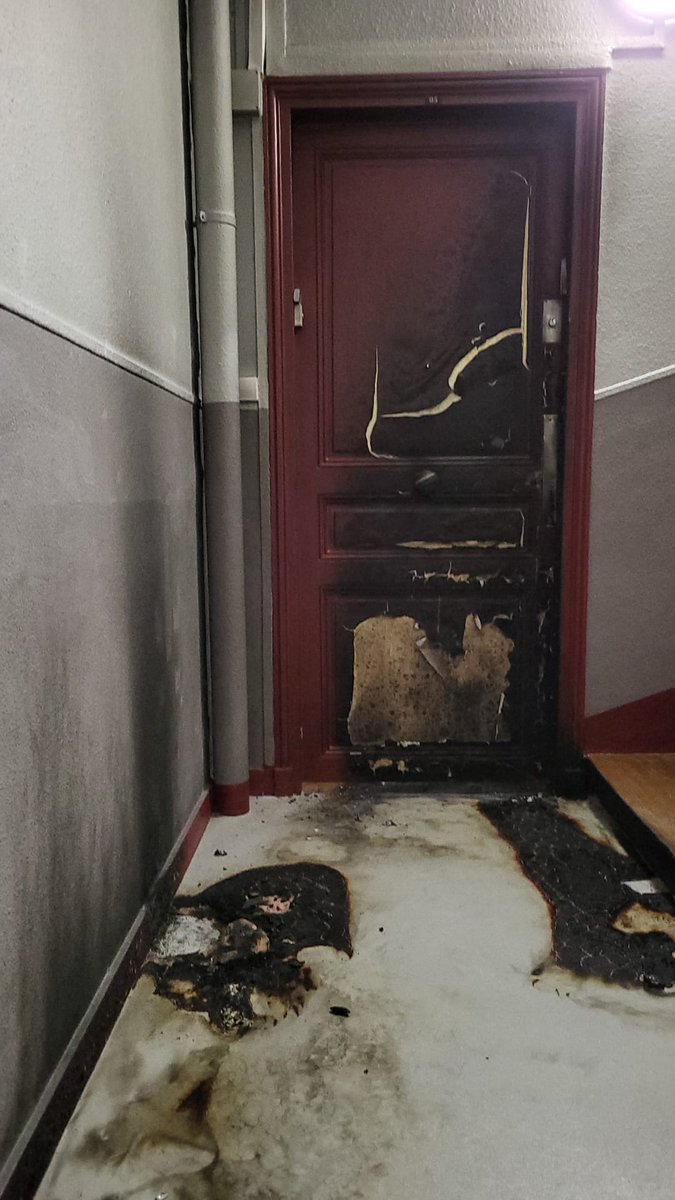 PARIS: Anti-Semites targeted an 80-year-old Jewish couple, setting on fire the entrance of their house during the night. Jewish people are starting to remove Mezuzahs and other Jewish symbols. They are not safe in Europe. Please don't be indifferent 💔 #Antisemitism