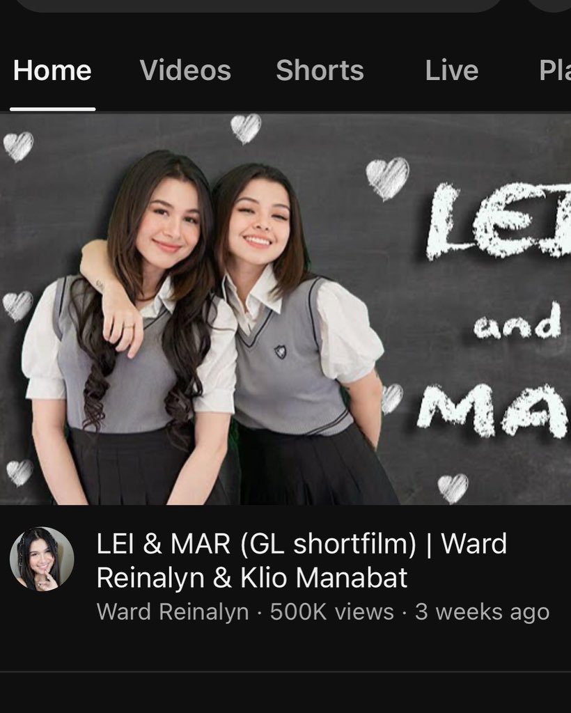 WardReinalyn's tweet photo. We are happy to announce that LEI & MAR (GL short film) is now half a million views π₯³π₯³π¦
Lezzgo 1M views for Episode 2 π₯³π«Άπ»
Congratulations to all of fhe casts of LEI & MAR and all the people behind it π₯Ίπ«Άπ»
#LEInMAR #GLshortfilm #Thehouseofcollab https://t.co/uQQkSCvpsy