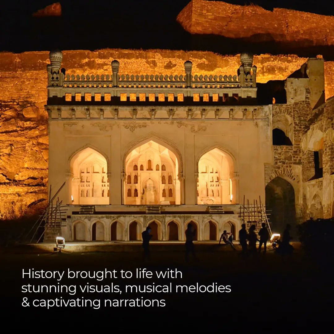 TravelTelangana's tweet photo. Don't miss this extraordinary journey through time! Book your tickets now and be part of this mesmerizing experience!
Book now! https://t.co/4KEje872LR | 1800-425-46464
#SoundAndLightShow #Golconda #SoundAndLight #TSTDC #TelanganaTourism #Telangana https://t.co/fny9pSjFLo
