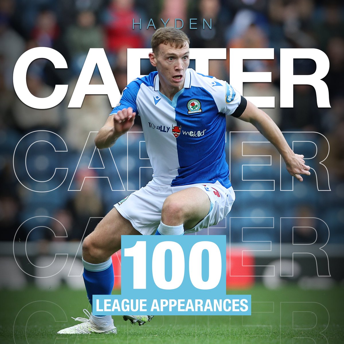 💯 A player of the match performance on <a href="/HaydenCarter06/">Hayden Carter</a>'s 100th career league appearance! 👏

#Rovers 🔵⚪️