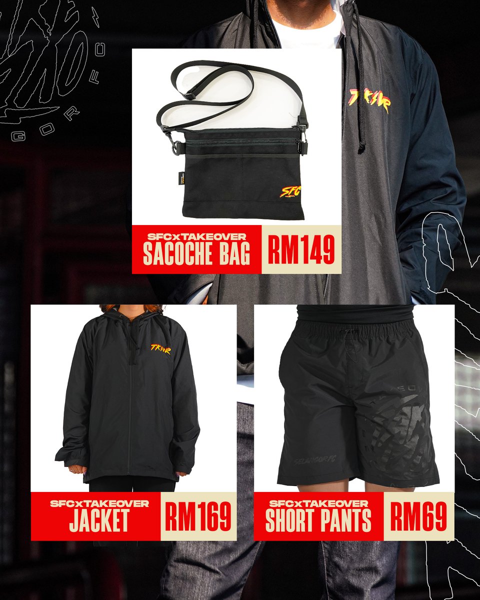 selangorfc's tweet photo. Get your hands on the Selangor FC X Takeover collection, now live and ready for purchase at https://t.co/DIuHO90qqd. Let's make it yours!

#SFCxTAKEOVER
#MKLK
#KitaSelangor https://t.co/sfeBwaNmGh