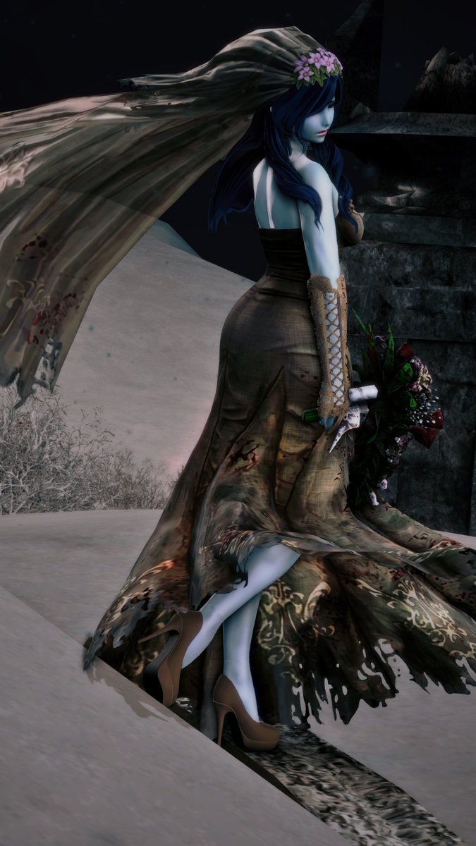Worst_WOL's tweet photo. "Always the bridesmaid, never the bride!
Tell me, my dear, can a heart still break once it's stopped beating?"
#CorpseBrideAU https://t.co/jMHyyEC3Xu