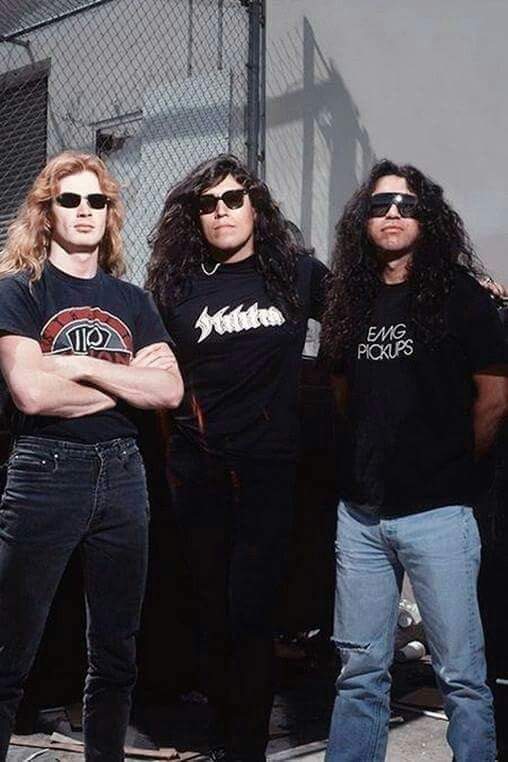 Dave Mustaine  Megadeth  
Chuck Billy Testament  Tom Araya Slayer   #thrashmetalmusic 🤟💀🤟